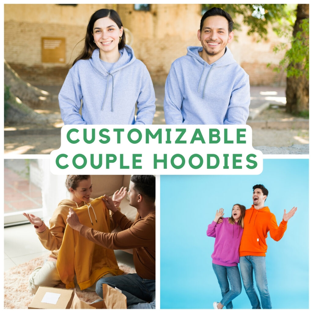 customizable couple hoodies