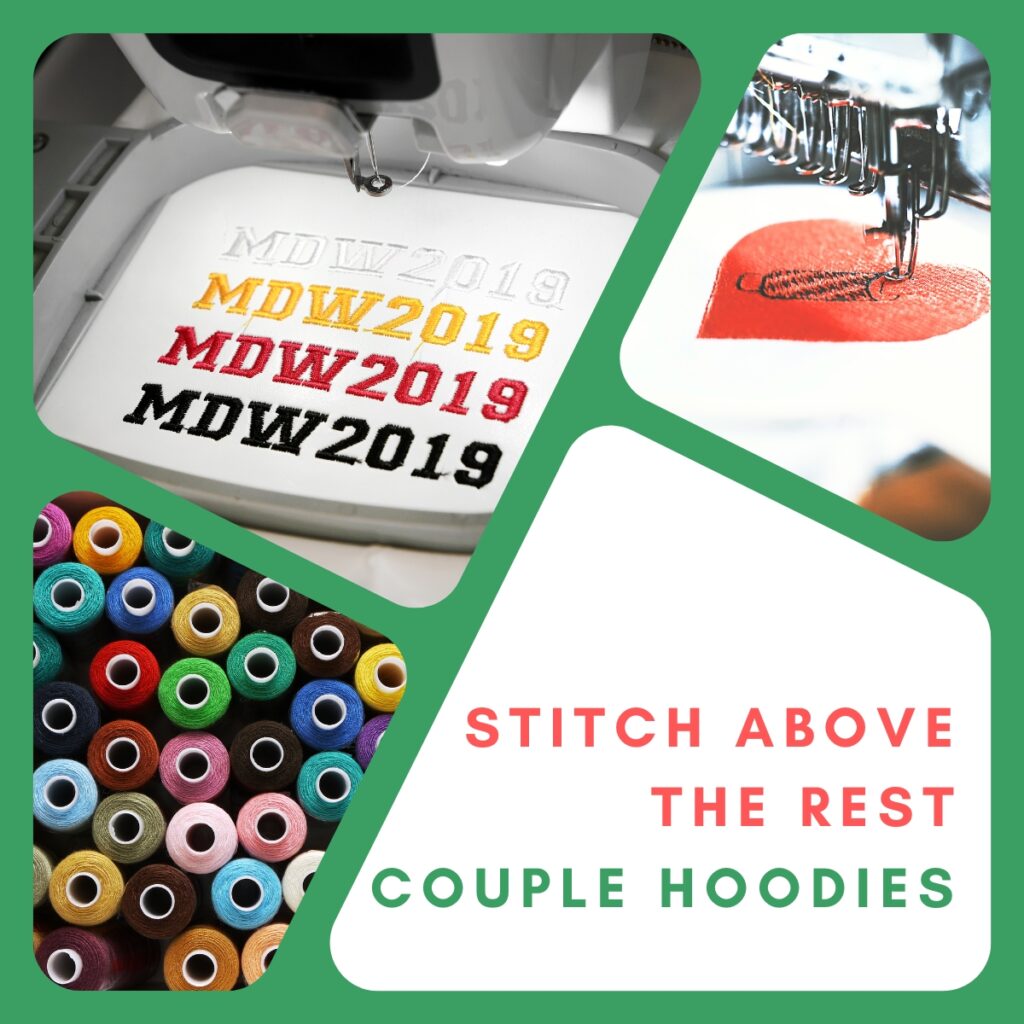 Embroidered Couple Hoodies